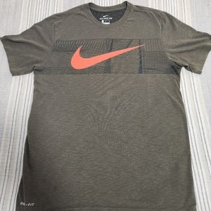 Nike Green Shirt (Orange Logo in middle)